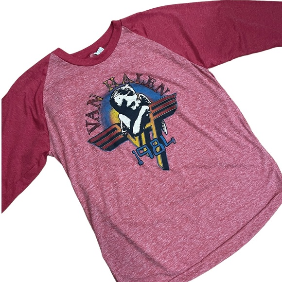 Vintage Van Halen Raglan Concert T Shirt - Picture 1 of 10